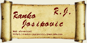 Ranko Josipović vizit kartica
